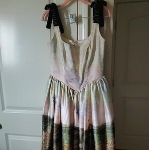 Vixen Renaissance Labyrinth Watercolor Dress BNWT